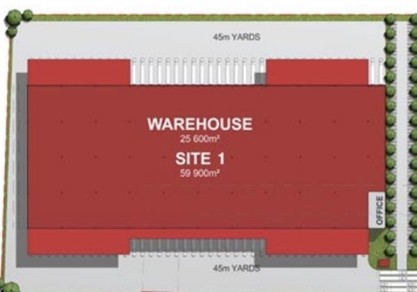 25 600  m² Industrial space