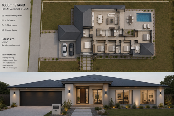 1 000 m² Land