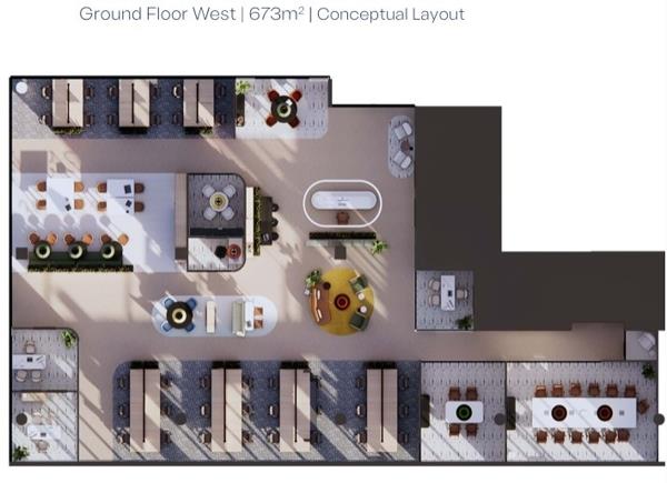 673  m² Commercial space