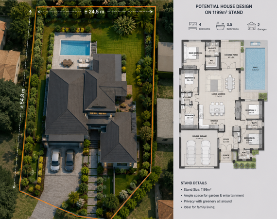1 199 m² Land