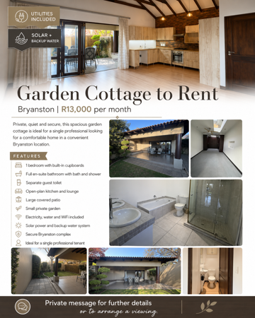 1 Bedroom Garden Cottage