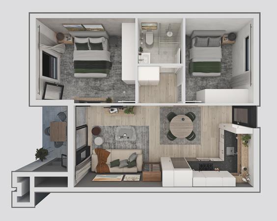 1 Bedroom Apartment