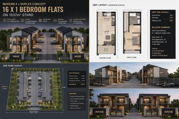 1 537 m² Land